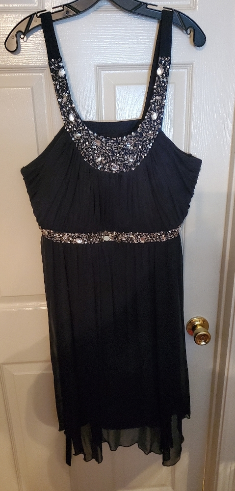 Navy Blue Dress with straps and tie back
